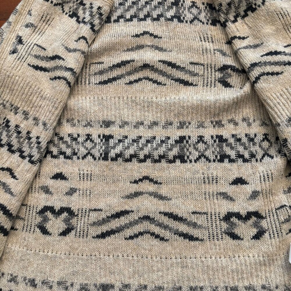 LUCKY BRAND OPEN FRONT CARDIGAN SWEATER; SZ LARGE - Picture 7 of 7